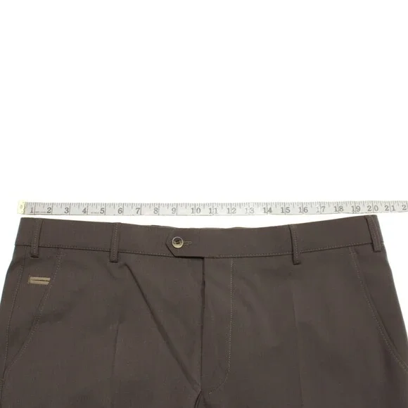 Meyer NWT Dress Pants Size 110 Tall (40 US) Bonn In Brown Wool Blend